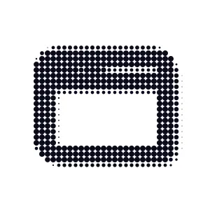 An app window in halftone dots, the SaaS websites topic