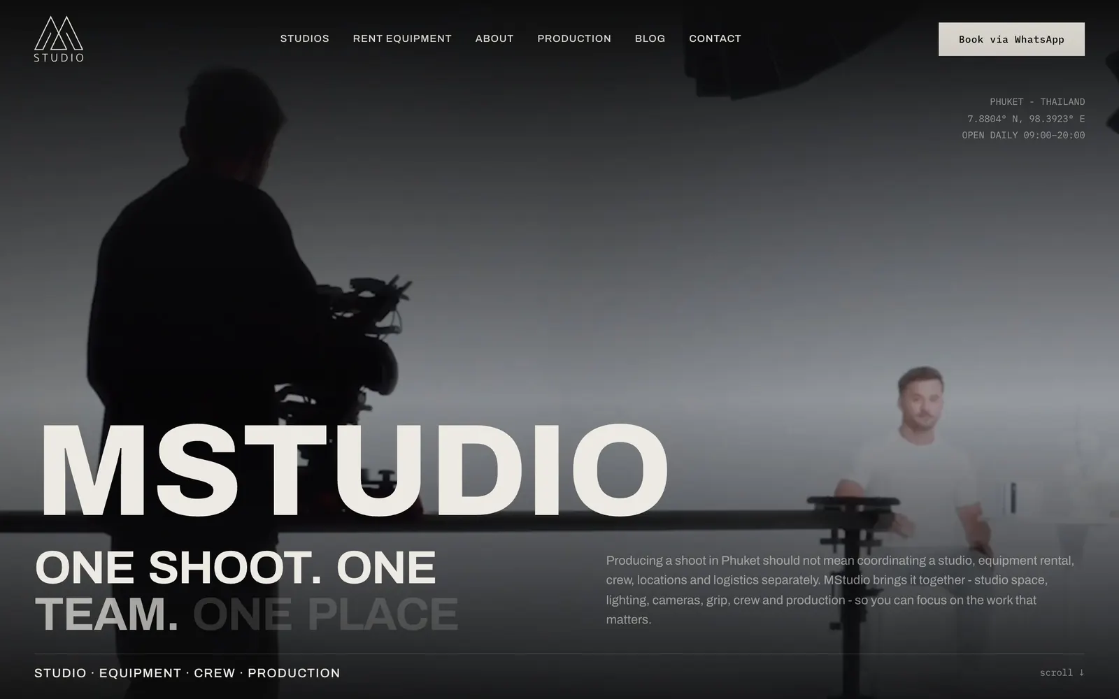 MStudio Asia home page on Framer